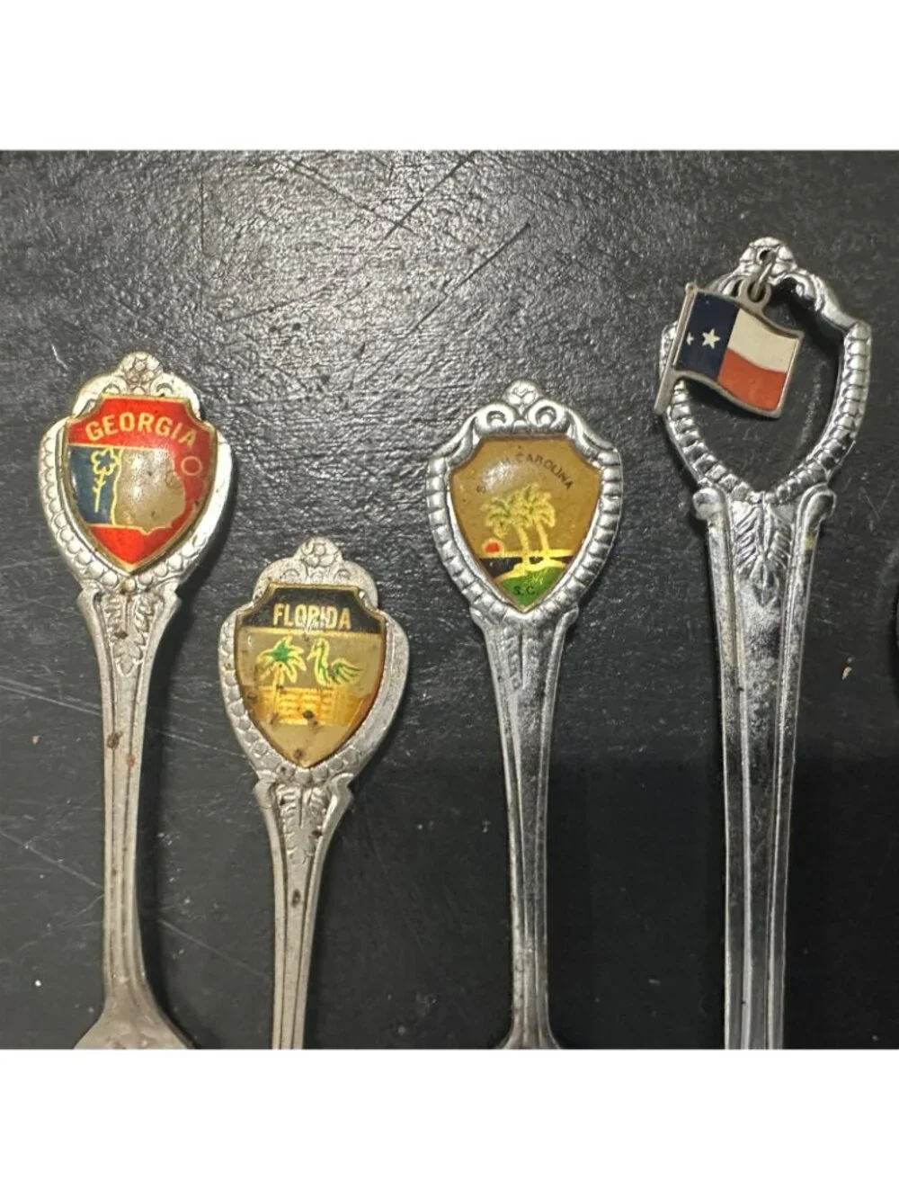 15 PIECE LOT VINTAGE COLLECTIBLE SOUVENIR SPOON USA STATES Japan